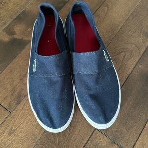 Lacoste Marice
Canvas Slip-ons Shoes
Loafers Plimsolls Navy  Size 8.5 men